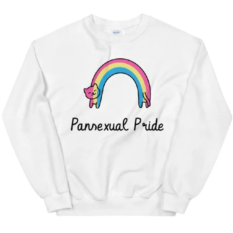 Women's Hooded Sweatshirts with Sherpa LiningPansexual Pride Cat -- Sweatshirt