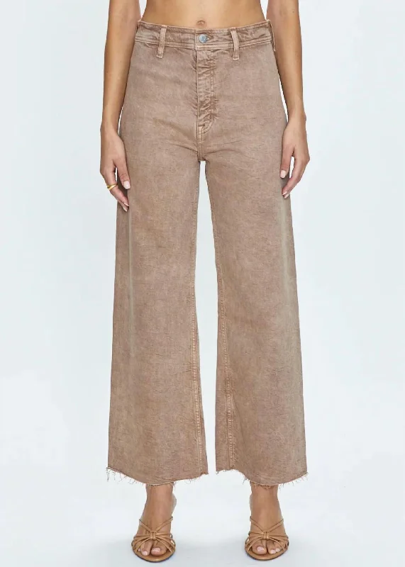 Women's Jodhpurs with Straight LegPenny Crop Jeans In Cashew