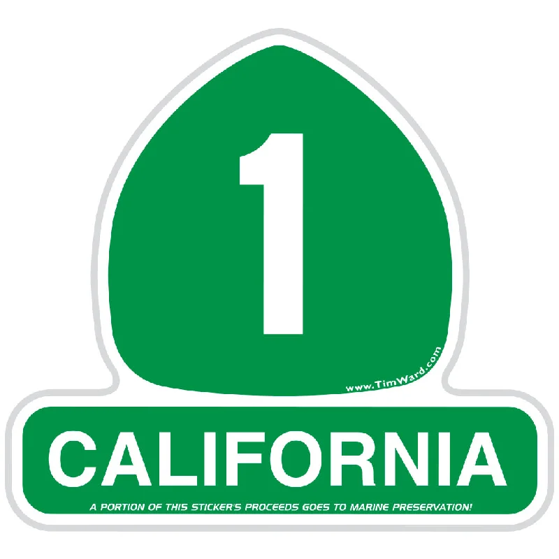 Women's Hooded Sweatshirts with Damask LiningCalifornia Highway 1 sign sticker