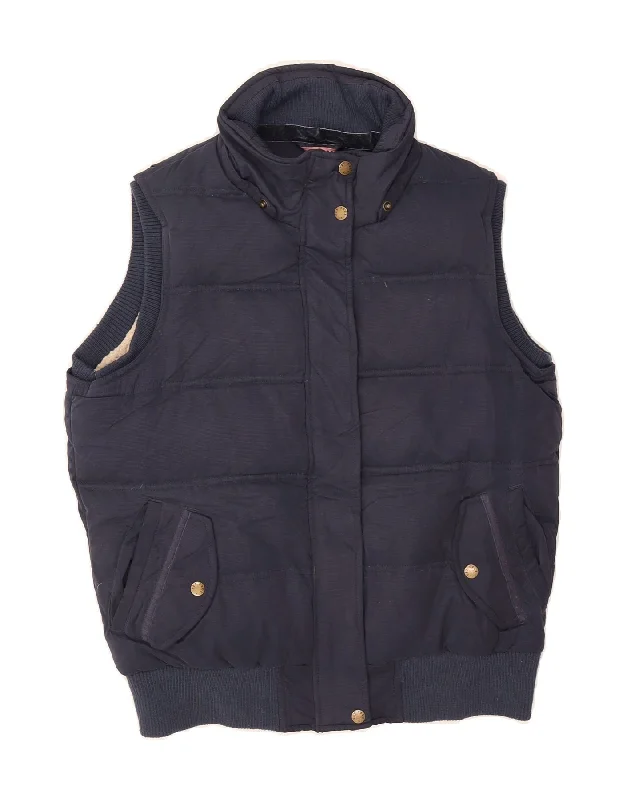 Women's Duffle CoatsFAT FACE Womens Padded Gilet UK 14 Large Navy Blue Polyester