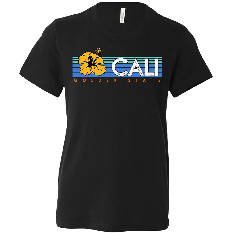 Women's Hooded Sweatshirts with Tapered WaistCali Golden State Hibiscus Asst Colors Youth T-Shirt/tee