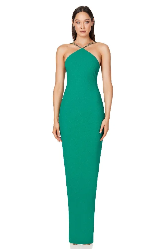 Women's Pencil DressesNookie Trinity Gown - Emerald