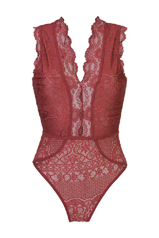 women's pajamas in pastel colorswireless nursing brasWine Red floral lace sleeveless bodysuit