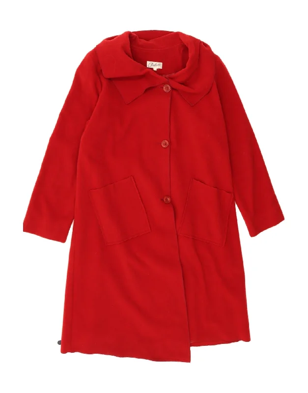 Women's Zip-Up CoatsVINTAGE Womens Overcoat UK 16 Large Red