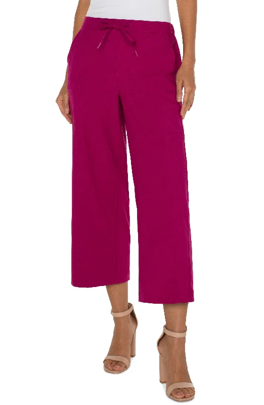 Women's Jodhpurs with Wide CollarPULL-ON WIDE LEG CROP TROUSER