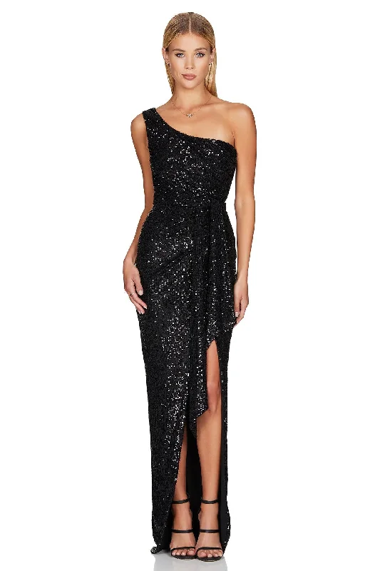 Women's Sweetheart Collar DressesNookie Palazzo Gown - Black