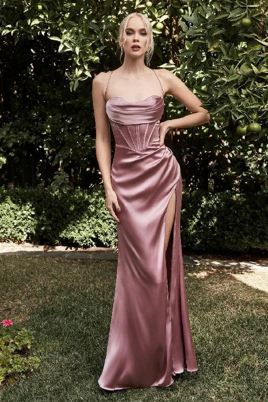 Women's Boat Collar DressesEsther Gown - Mauve