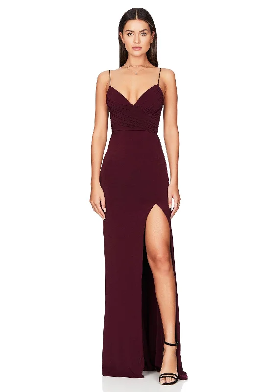 Women's Keyhole-Neck DressesNookie Venus Gown - Wine