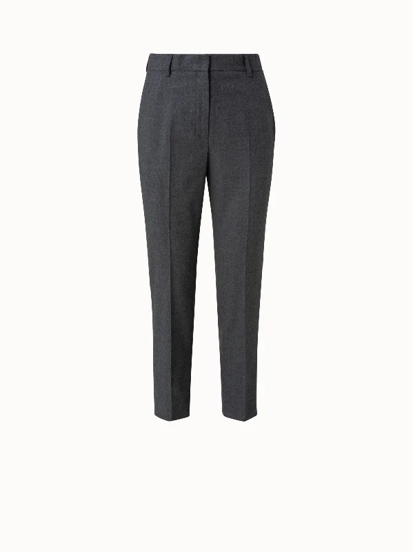 Women's Jodhpurs with Elastic WaistTapered Wool Stretch Flannel Pants