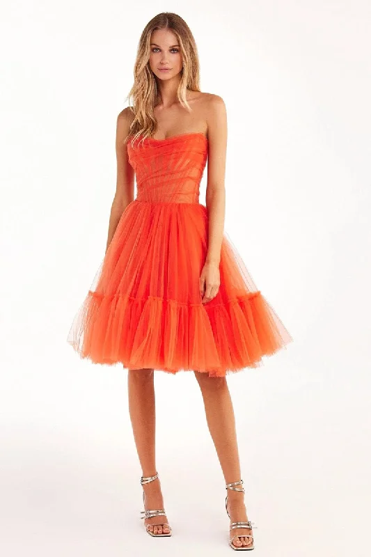 Women's Rounded Collar DressesEllee Strapless Tulle Mini Dress