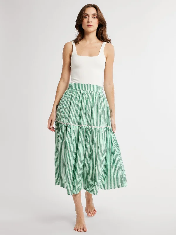 Women's High-Waisted SkirtsBetty Skirt in Kelly Stripe