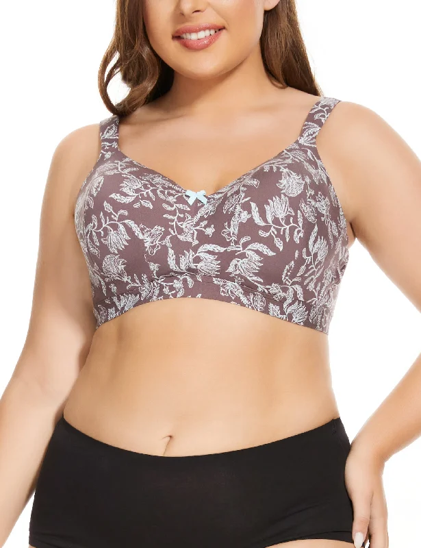 women's pajamas with a cozy, warm feellace-trimmed sleep tank topsWomen’s Floral Full Coverage Smooth No-Wire Wirefree Plus-Size Bra (Sizes from 42B to 54DDD)