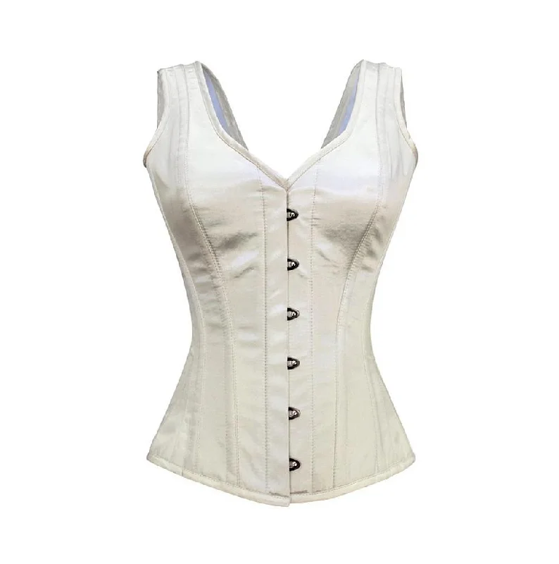 women's pajamas in soft, breathable materialslightweight mesh sports brasTamara Ivory Satin Shoulder Straps Overbust Corset