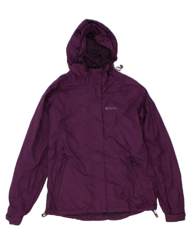 Women's Coats with ZipperMOUNTAIN WAREHOUSE Womens Hooded Rain Jacket UK 10 Small  Purple Nylon