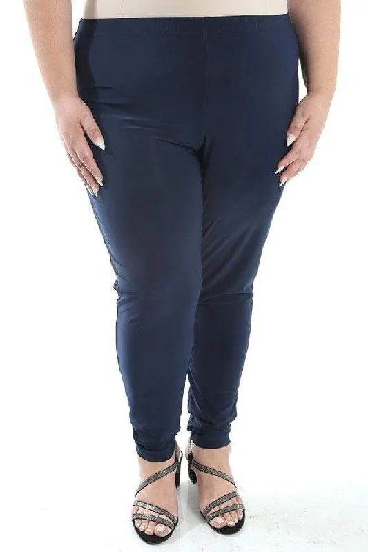 Women's Capri PantsVikki Vi Jersey Navy Slim Leg Petite Pant