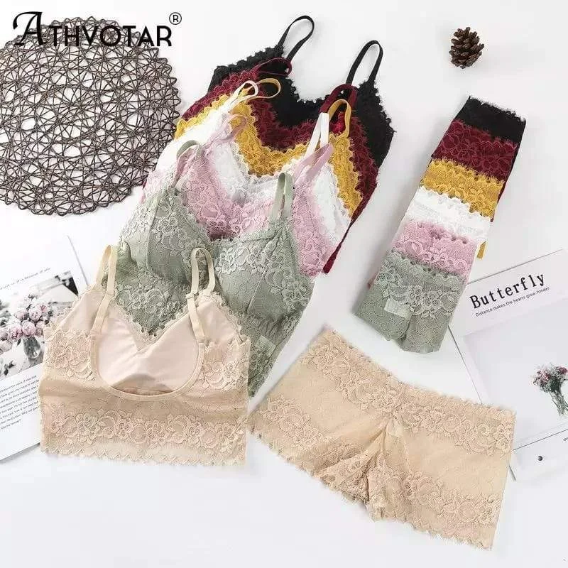 women's pajamas for a relaxing weekendlace-embellished bralette setsPreferring Top Lace  bra Set