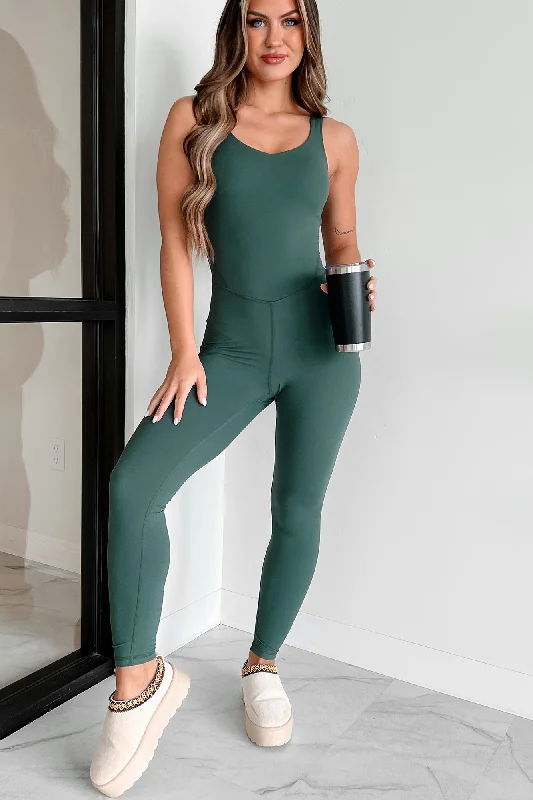 Women's Jumpsuits with Shirt CollarMade For Movement Active Jumpsuit (Smoked Spruce)