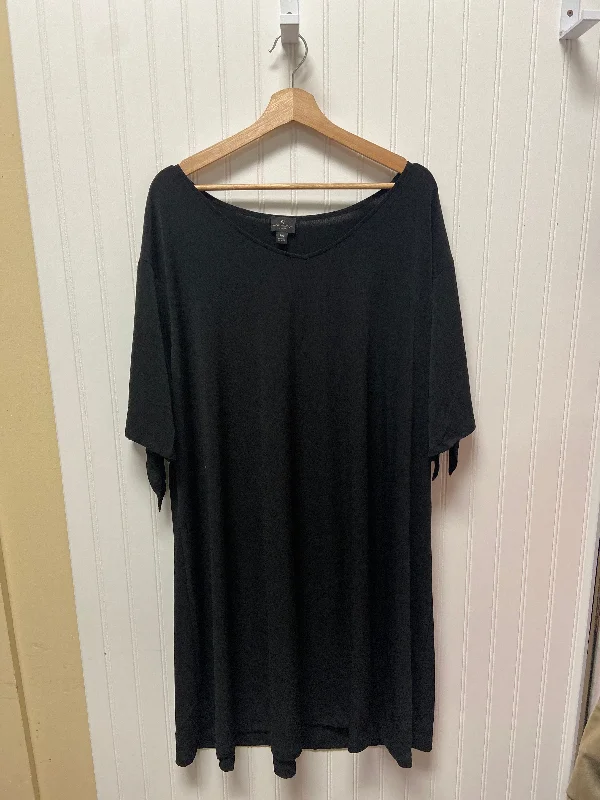 Women's High Collar DressesBlack Dress Casual Short Worthington, Size 2x