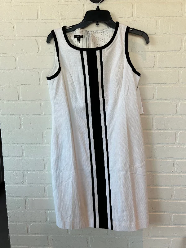 Women's Keyhole Collar DressesBlack & White Dress Work Talbots, Size M