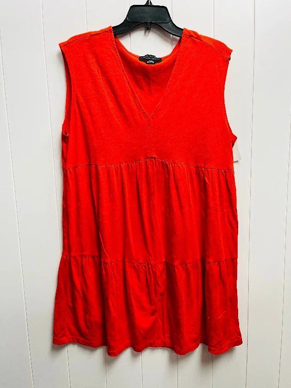 Women's High-Neck DressesOrange Dress Casual Short Sanctuary, Size Xl