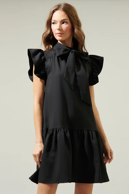 Women's Notched Collar DressesStacy Ruffle Dress