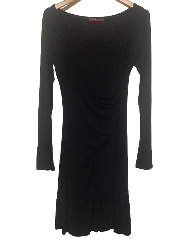 Women's Boat-Neck DressesVelvet Long Sleeved Dress (Size S)