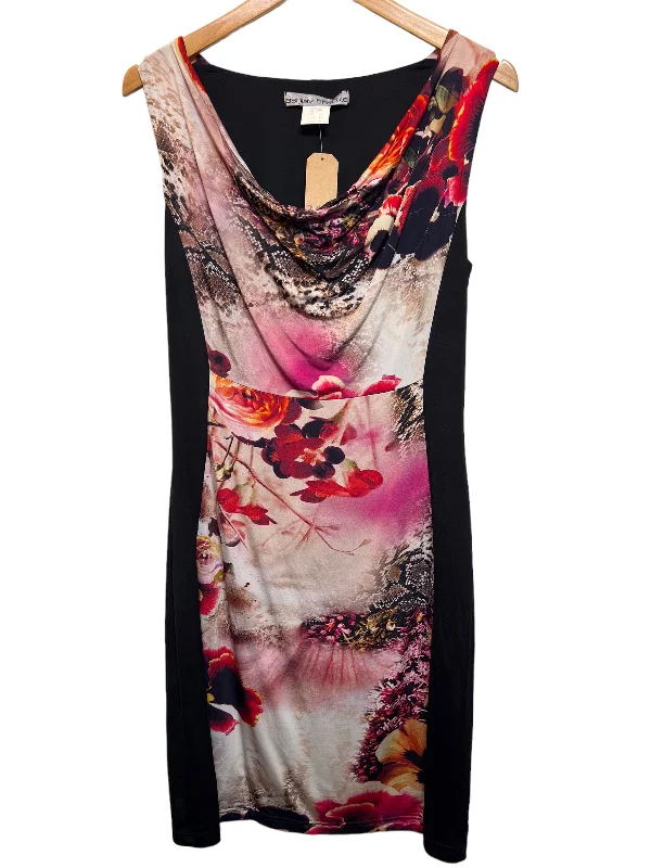 Women's High Collar DressesWomen’s Black Flowery Dress (Size L)