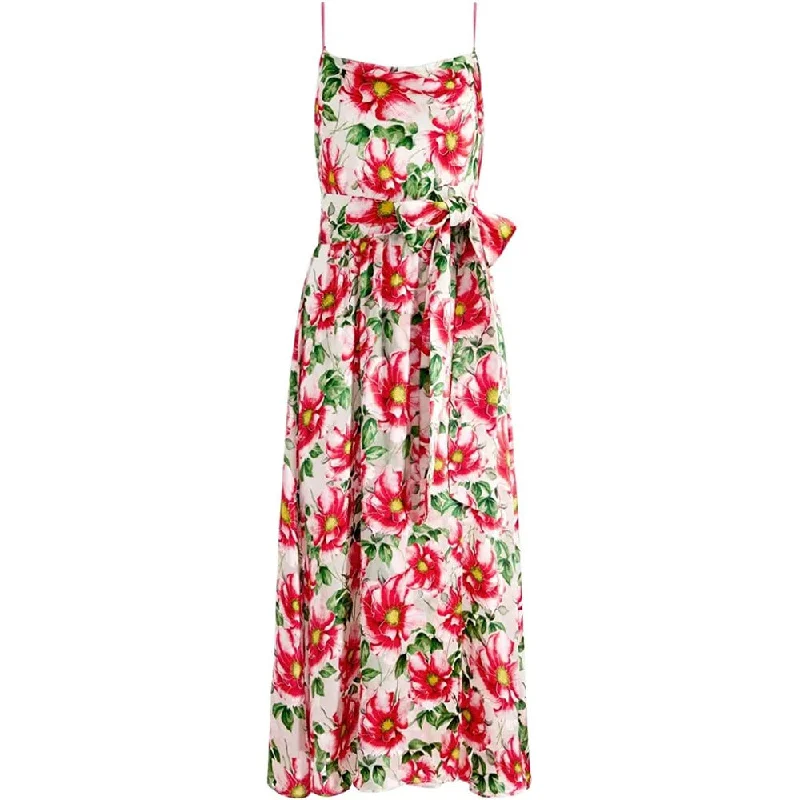 Women's Shirt Collar DressesAlice + Olivia Women Samantha Cowl Neck Midi Dress -High Tea Floral