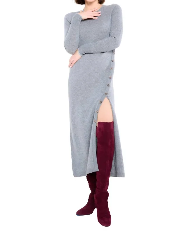 Women's Long-Sleeve DressesInvitation Only Midi Dress In Fog