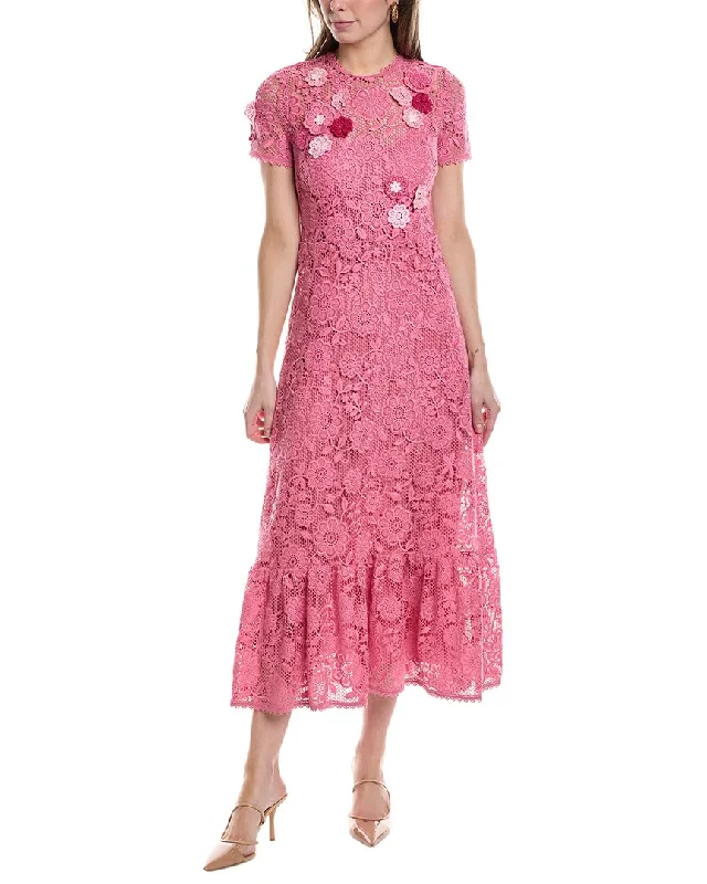 Women's V-Shaped-Neck DressesRED Valentino Midi Dress