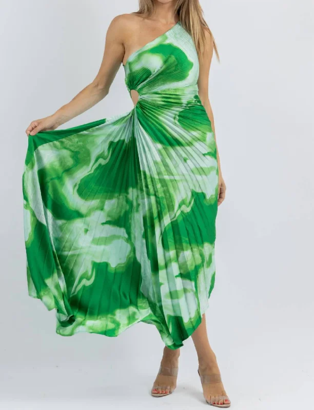 Women's Ruffled DressesSurf Club Midi Dress In Green