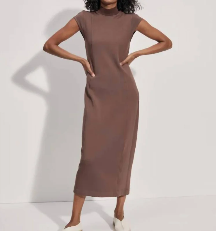 Women's Flared DressesTaunton Midi Dress In Chestnut