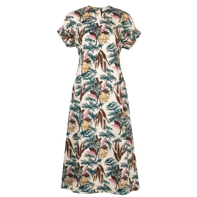 Women's Rounded Collar DressesUlla Johnson Women Devon Fit & Flare Cotton Midi Dress Wildflower