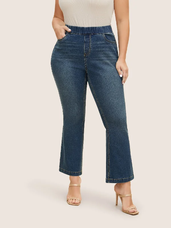 Women's Jodhpurs with Tapered LegDark Wash Mid Rise Bootcut Jeans