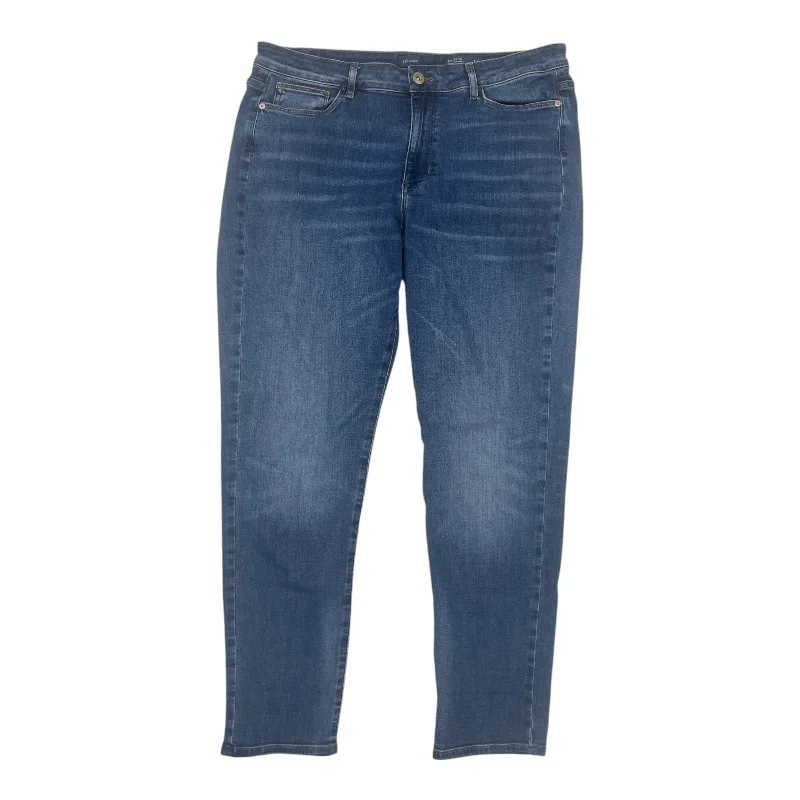 Women's Jodhpurs with Mid WaistJeans Boyfriend By J. Jill In Blue Denim, Size:14