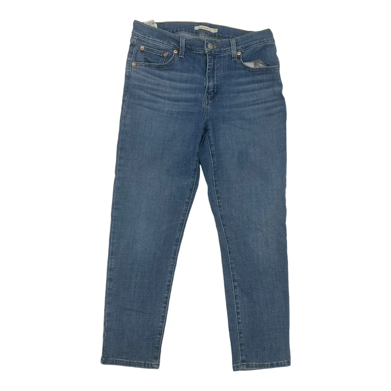 Women's Jodhpurs with Sweetheart NeckJeans Boyfriend By Levis In Blue Denim, Size:8