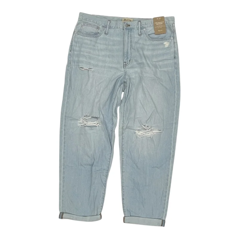 Women's Jodhpurs with ZipperJeans Boyfriend By Madewell In Blue Denim, Size:12