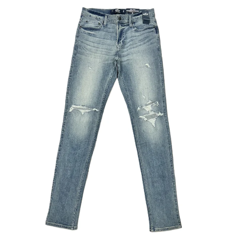 Women's Jodhpurs with Shirt CollarJeans Skinny By Hollister In Blue Denim, Size: 12