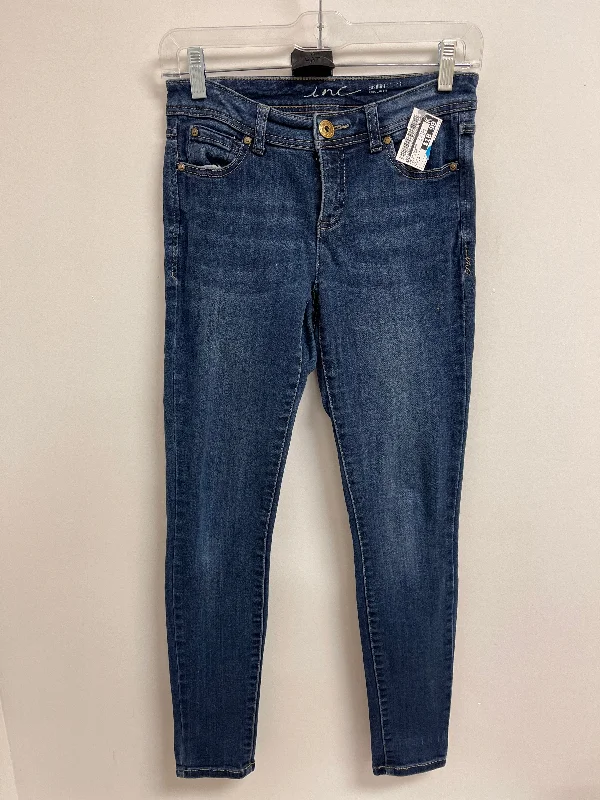 Women's Jodhpurs with Mandarin CollarJeans Skinny By Inc In Blue Denim, Size: 2p