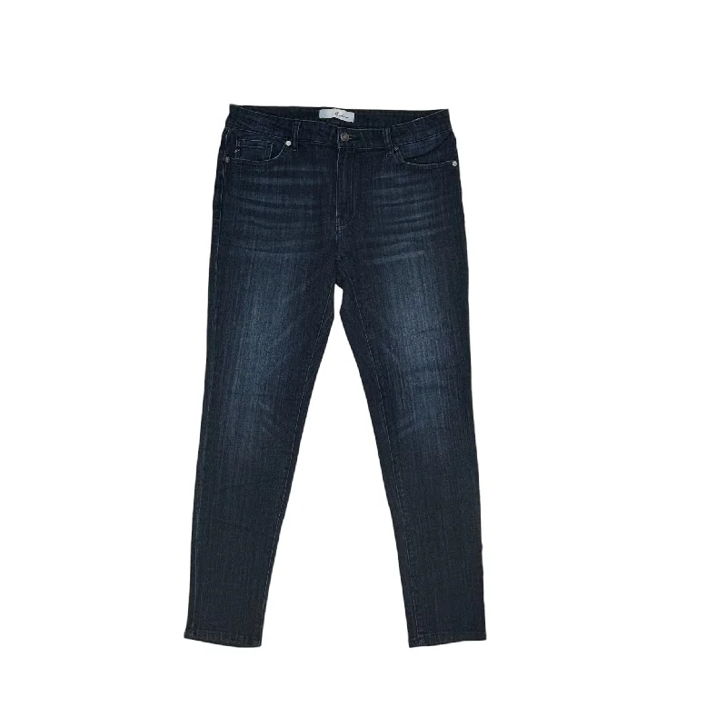 Women's Jodhpurs with Notched CollarJeans Skinny By Kancan In Blue Denim, Size:12