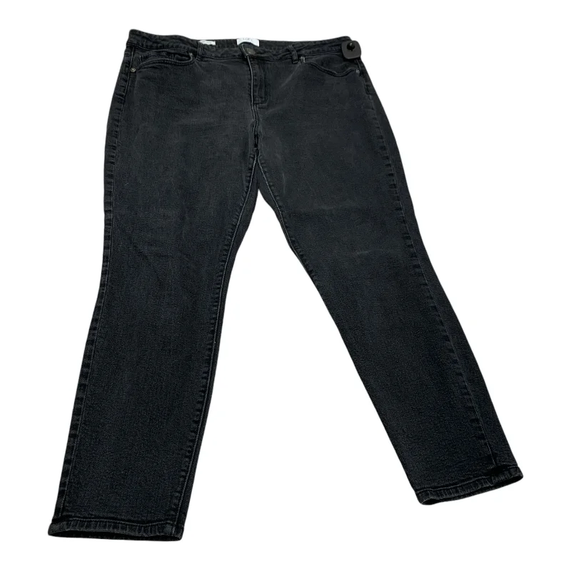 Women's Jodhpurs with ElasticJeans Skinny By Loft In Black Denim, Size: 16