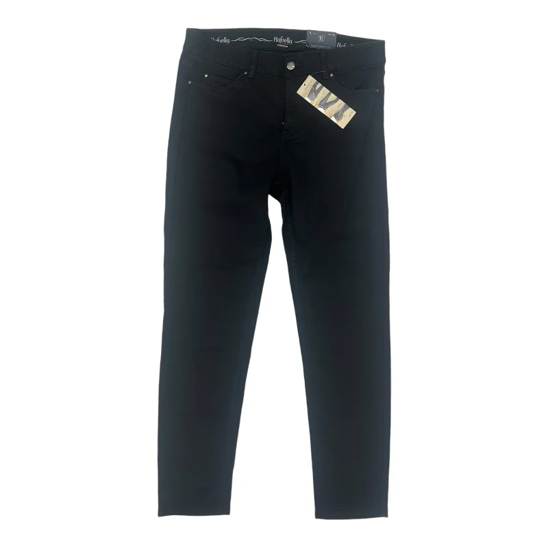 Women's Jodhpurs with Rounded CollarJeans Skinny By Rafaella In Black Denim, Size:14