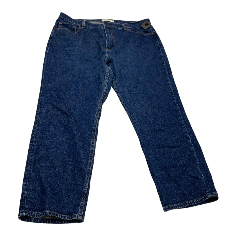 Women's Jodhpurs with Belt LoopsJeans Straight By Abercrombie And Fitch In Blue Denim, Size: 16