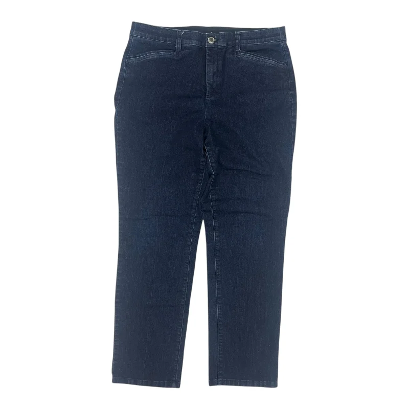 Women's Jodhpurs with Low WaistJeans Straight By Christopher And Banks In Blue Denim, Size:14