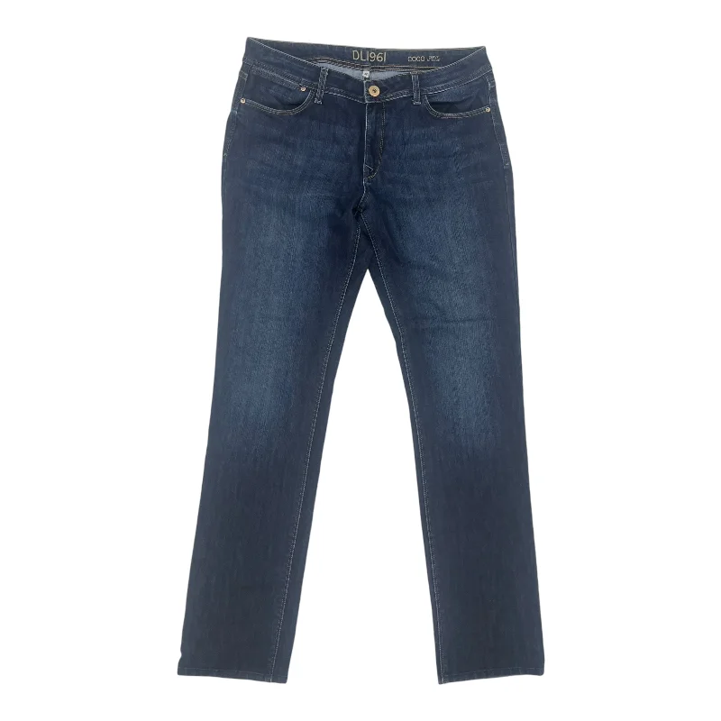 Women's Jodhpurs with Low CollarJeans Straight By Dl1961 In Blue Denim, Size:14