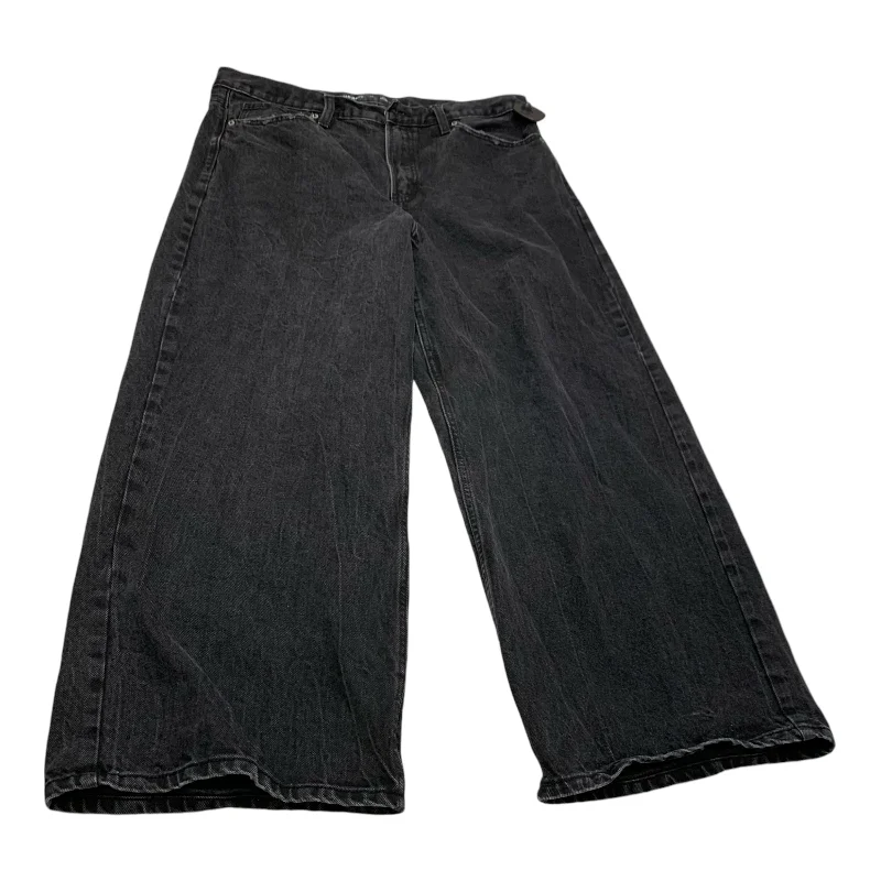 Women's Jodhpurs with ButtonsJeans Wide Leg By Old Navy In Black Denim, Size: 16