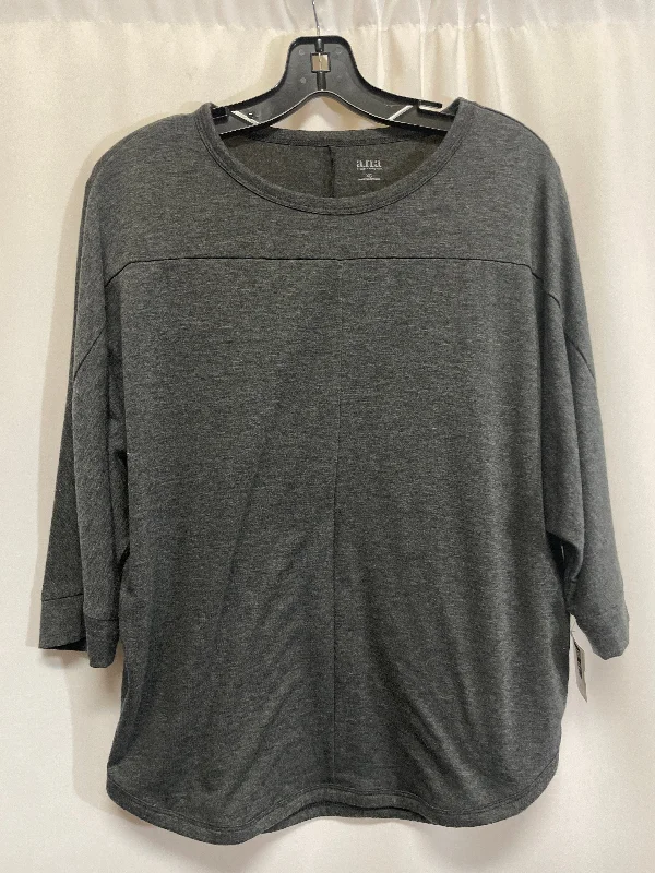 Women's Blouse with Bell SleevesTop 3/4 Sleeve By Ana In Grey, Size: Xs