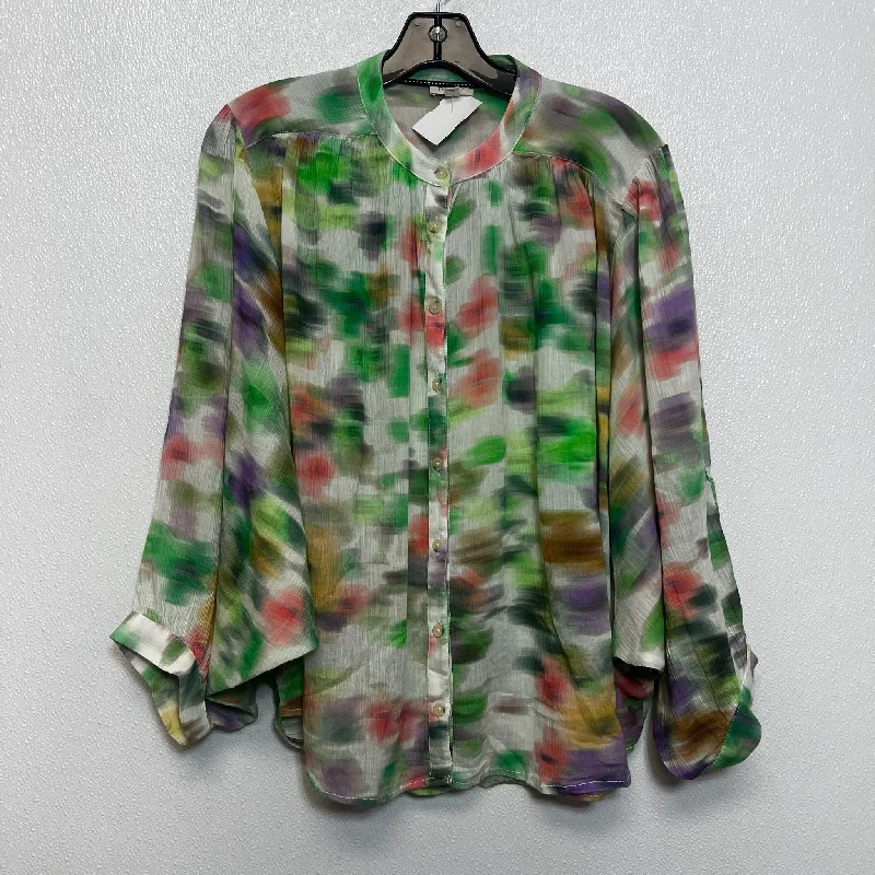 Women's Blouse with Long SleevesTop Long Sleeve By Pilcro In Tie Dye, Size: S