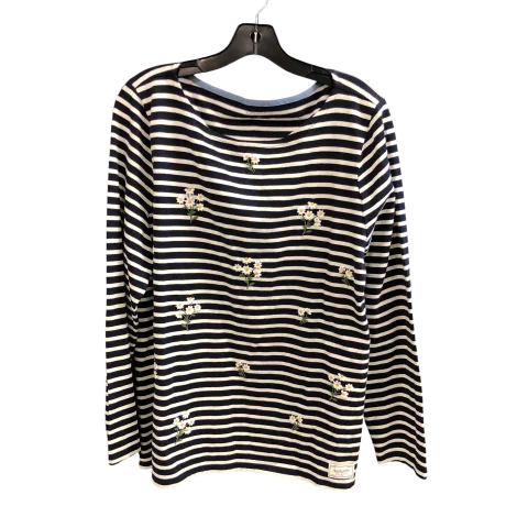 Women's Blouse with Cropped LengthTop Long Sleeve By Talbots In Striped Pattern, Size: Xl