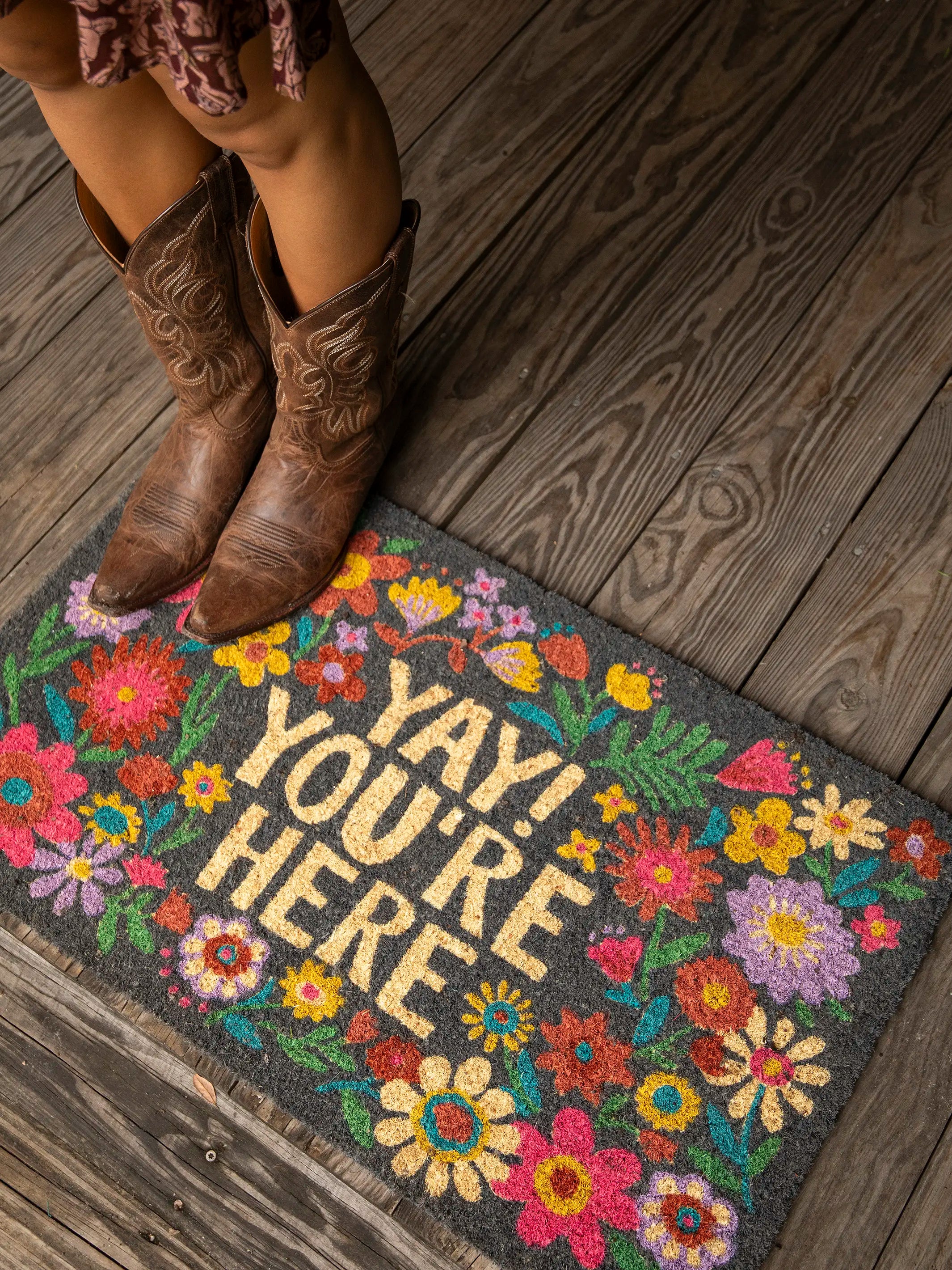 women's pajamas for everyday wearBungalow Doormat - Yay You're Here